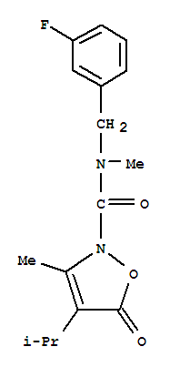  n-[(3-氟苯基)甲基]-n,3-二甲基-4-(1-甲基乙基)-5-氧代-2(5H)-異噁唑羧酰胺結(jié)構(gòu)式_706803-68-1結(jié)構(gòu)式