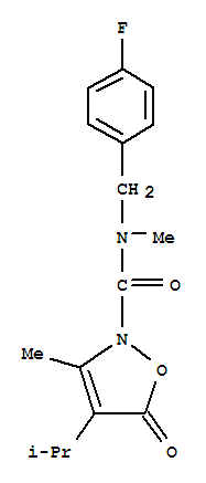  n-[(4-氟苯基)甲基]-n,3-二甲基-4-(1-甲基乙基)-5-氧代-2(5H)-異噁唑羧酰胺結(jié)構(gòu)式_706803-70-5結(jié)構(gòu)式