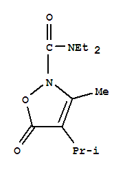  N,N-二乙基-3-甲基-4-(1-甲基乙基)-5-氧代-2(5H)-異噁唑羧酰胺結(jié)構(gòu)式_706803-95-4結(jié)構(gòu)式