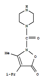 (9ci)-1-[[3-甲基-4-(1-甲基乙基)-5-氧代-2(5h)-異噁唑基]羰基]-哌嗪結(jié)構(gòu)式_706804-13-9結(jié)構(gòu)式