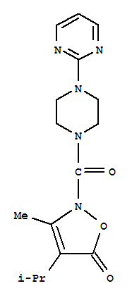 (9ci)-1-[[3-甲基-4-(1-甲基乙基)-5-氧代-2(5h)-異噁唑基]羰基]-4-(2-嘧啶)-哌嗪結(jié)構(gòu)式_706804-26-4結(jié)構(gòu)式