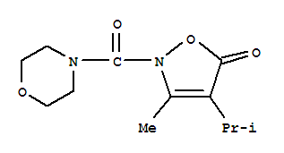 (9ci)-4-[[3-甲基-4-(1-甲基乙基)-5-氧代-2(5h)-異噁唑基]羰基]-嗎啉結構式_706804-29-7結構式