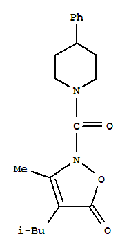 (9ci)-1-[[3-甲基-4-(2-甲基丙基)-5-氧代-2(5h)-異噁唑基]羰基]-4-苯基-哌啶結構式_706804-70-8結構式