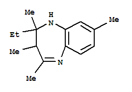 (9ci)-2-乙基-2,3-二氫-2,3,4,8-四甲基-1H-1,5-苯并二氮雜卓結構式_710355-62-7結構式