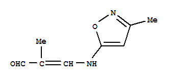 (9ci)-2-甲基-3-[(3-甲基-5-異噁唑基)氨基]-2-丙烯醛結(jié)構(gòu)式_71224-82-3結(jié)構(gòu)式