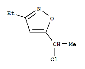 (9ci)-5-(1-氯乙基)-3-乙基-異噁唑結(jié)構(gòu)式_71495-00-6結(jié)構(gòu)式