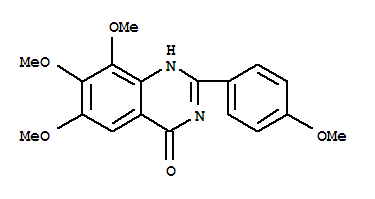 (9ci)-6,7,8-三甲氧基-2-(4-甲氧基苯基)-4(1H)-喹唑啉酮結(jié)構(gòu)式_71628-70-1結(jié)構(gòu)式