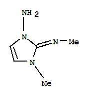 1H-imidazol-1-amine,2,3-dihydro-3-methyl-2-(methylimino)-(9ci)Structure,719994-21-5Structure 1H-imidazol-1-amine,2,3-dihydro-3-methyl-2-(methylimino)-(9ci) Structure,719994-21-5Structure
