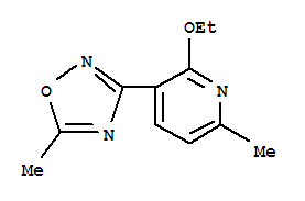 (9CI)-2-乙氧基-6-甲基-3-(5-甲基-1,2,4-噁二唑-3-基)-吡啶結構式_724744-39-2結構式