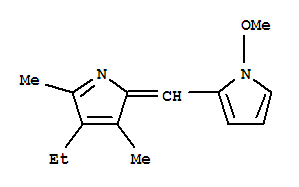(9ci)-2-[(4-乙基-3,5-二甲基-2H-吡咯-2-基)甲基]-1-甲氧基-1H-吡咯結(jié)構(gòu)式_725677-25-8結(jié)構(gòu)式