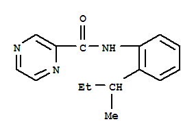 (9CI)-N-[2-(1-甲基丙基)苯基]-吡嗪羧酰胺結構式_726198-30-7結構式