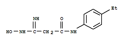 (9CI)-N-(4-乙基苯基)-3-(羥基氨基)-3-亞氨基-丙酰胺結(jié)構(gòu)式_727369-80-4結(jié)構(gòu)式