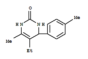 (9ci)-5-乙基-3,4-二氫-6-甲基-4-(4-甲基苯基)-2(1H)-嘧啶酮結(jié)構(gòu)式_728004-12-4結(jié)構(gòu)式