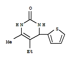 (9ci)-5-乙基-3,4-二氫-6-甲基-4-(2-噻吩)-2(1H)-嘧啶酮結構式_728004-19-1結構式
