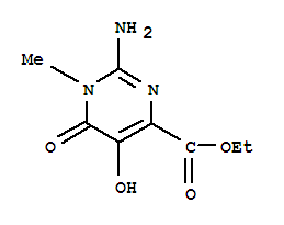 (9ci)-2-氨基-1,6-二氫-5-羥基-1-甲基-6-氧代-4-嘧啶羧酸乙酯結(jié)構(gòu)式_729608-50-8結(jié)構(gòu)式