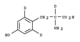 DL-酪氨酸-D3結(jié)構式_73036-42-7結(jié)構式