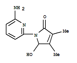 (9ci)-1-(6-氨基-2-吡啶)-1,5-二氫-5-羥基-3,4-二甲基-2H-吡咯-2-酮結(jié)構(gòu)式_736878-67-4結(jié)構(gòu)式