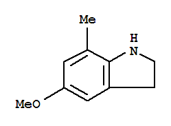 1H-indole,2,3-dihydro-5-methoxy-7-methyl-(9ci)Structure,736923-00-5Structure 1H-indole,2,3-dihydro-5-methoxy-7-methyl-(9ci) Structure,736923-00-5Structure