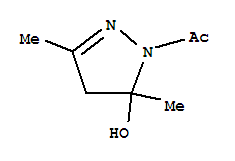 (9ci)-1-乙酰基-4,5-二氫-3,5-二甲基-1H-吡唑-5-醇結(jié)構(gòu)式_74102-37-7結(jié)構(gòu)式
