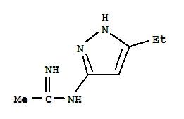 n-(5-乙基-1H-吡唑-3-基)-鹽酸乙脒結構式_742672-37-3結構式