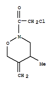 (9ci)-2-(氯乙?；?四氫-4-甲基-5-亞甲基-2H-1,2-噁嗪結(jié)構(gòu)式_74776-49-1結(jié)構(gòu)式