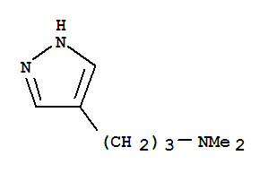 (9ci)-N,N-二甲基-1H-吡唑-4-丙胺結(jié)構(gòu)式_748110-97-6結(jié)構(gòu)式