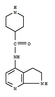 (9ci)-n-(2,3-二氫-1H-吡咯并[2,3-b]吡啶-4-基)-4-哌啶羧酰胺結(jié)構(gòu)式_748752-33-2結(jié)構(gòu)式