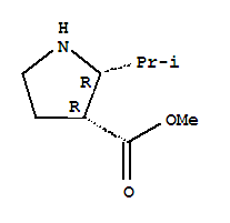 (2r,3r)-rel-(9ci)-2-(1-甲基乙基)-3-吡咯烷羧酸甲酯結(jié)構(gòu)式_748777-16-4結(jié)構(gòu)式