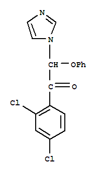 Ethanone, 1-(2,4-dichlorophenyl)-2-(1h-imidazol-1-yl)-2-phenoxy-Structure,751428-55-4Structure Ethanone, 1-(2,4-dichlorophenyl)-2-(1h-imidazol-1-yl)-2-phenoxy- Structure,751428-55-4Structure