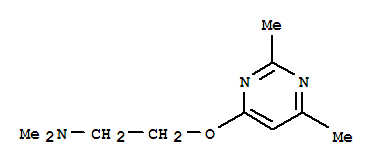 (9ci)-2-[(2,6-二甲基-4-嘧啶)氧基]-N,N-二甲基-乙胺結(jié)構(gòu)式_753398-87-7結(jié)構(gòu)式
