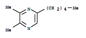 (9CI)-2,3-二甲基-5-戊基-吡嗪結(jié)構(gòu)式_75492-00-1結(jié)構(gòu)式