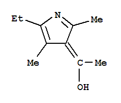 (9ci)-1-(5-乙基-2,4-二甲基-3H-吡咯-3-基)-乙醇結(jié)構(gòu)式_755693-98-2結(jié)構(gòu)式
