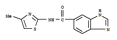 1H-benzimidazole-5-carboxamide,n-(4-methyl-2-thiazolyl)-(9ci)Structure,757197-85-6Structure 1H-benzimidazole-5-carboxamide,n-(4-methyl-2-thiazolyl)-(9ci) Structure,757197-85-6Structure