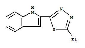 1H-indole,2-(5-ethyl-1,3,4-thiadiazol-2-yl)-(9ci)Structure,757213-72-2Structure 1H-indole,2-(5-ethyl-1,3,4-thiadiazol-2-yl)-(9ci) Structure,757213-72-2Structure