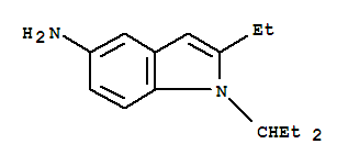 1H-indol-5-amine,2-ethyl-1-(1-ethylpropyl)-(9ci)Structure,760917-49-5Structure 1H-indol-5-amine,2-ethyl-1-(1-ethylpropyl)-(9ci) Structure,760917-49-5Structure