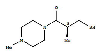 (s)-(9ci)-1-(3-疏基-2-甲基-1-氧代丙基)-4-甲基哌嗪結(jié)構(gòu)式_761357-97-5結(jié)構(gòu)式