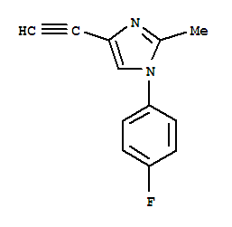 1H-imidazole,4-ethynyl-1-(4-fluorophenyl)-2-methyl-(9ci)Structure,761426-56-6Structure 1H-imidazole,4-ethynyl-1-(4-fluorophenyl)-2-methyl-(9ci) Structure,761426-56-6Structure