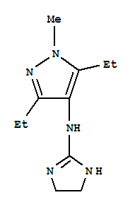 (9ci)-n-(4,5-二氫-1H-咪唑-2-基)-3,5-二乙基-1-甲基-1H-吡唑-4-胺結(jié)構(gòu)式_762185-95-5結(jié)構(gòu)式