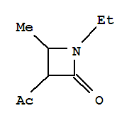 2-Azetidinone, 3-acetyl-1-ethyl-4-methyl-(9ci)Structure,76269-84-6Structure 2-Azetidinone, 3-acetyl-1-ethyl-4-methyl-(9ci) Structure,76269-84-6Structure