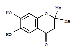 (9ci)-2,3-二氫-6,7-二羥基-2,2-二甲基-4H-1-苯并吡喃-4-酮結(jié)構(gòu)式_76348-95-3結(jié)構(gòu)式