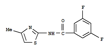 Benzamide, 3,5-difluoro-n-(4-methyl-2-thiazolyl)-(9ci)Structure,764692-53-7Structure Benzamide, 3,5-difluoro-n-(4-methyl-2-thiazolyl)-(9ci) Structure,764692-53-7Structure