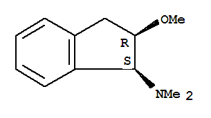 (1s,2r)-(9ci)-2,3-二氫-2-甲氧基-N,N-二甲基-1H-茚-1-胺結(jié)構(gòu)式_767291-75-8結(jié)構(gòu)式