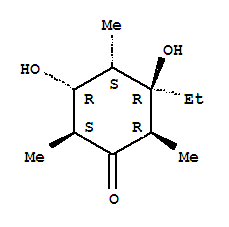 (2r,3r,4s,5r,6s)-rel-(9ci)-3-乙基-3,5-二羥基-2,4,6-三甲基-環(huán)己酮結(jié)構(gòu)式_767319-64-2結(jié)構(gòu)式