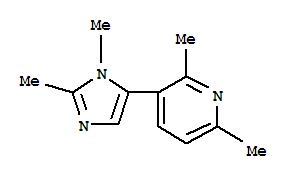 (9CI)-3-(1,2-二甲基-1H-咪唑-5-基)-2,6-二甲基-吡啶結(jié)構(gòu)式_771541-01-6結(jié)構(gòu)式
