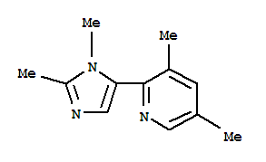 (9CI)-2-(1,2-二甲基-1H-咪唑-5-基)-3,5-二甲基-吡啶結(jié)構(gòu)式_771541-03-8結(jié)構(gòu)式