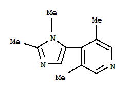 (9CI)-4-(1,2-二甲基-1H-咪唑-5-基)-3,5-二甲基-吡啶結(jié)構(gòu)式_771541-05-0結(jié)構(gòu)式