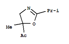 (9ci)-1-[4,5-二氫-5-甲基-2-(1-甲基乙基)-5-噁唑]-乙酮結(jié)構(gòu)式_77219-14-8結(jié)構(gòu)式
