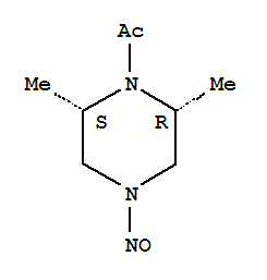 順式-(9ci)-1-乙?；?2,6-二甲基-4-亞硝基哌嗪結(jié)構(gòu)式_77267-13-1結(jié)構(gòu)式