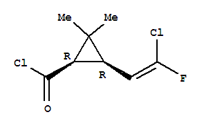 (1r-順式)-(9ci)-3-(2-氯-2-氟乙烯)-2,2-二甲基-環(huán)丙烷羰酰氯結構式_77723-39-8結構式
