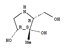 (2r,3s,4r)-(9ci)-2-(羥基甲基)-3-甲基-3,4-吡咯烷二醇結(jié)構(gòu)式_779308-12-2結(jié)構(gòu)式